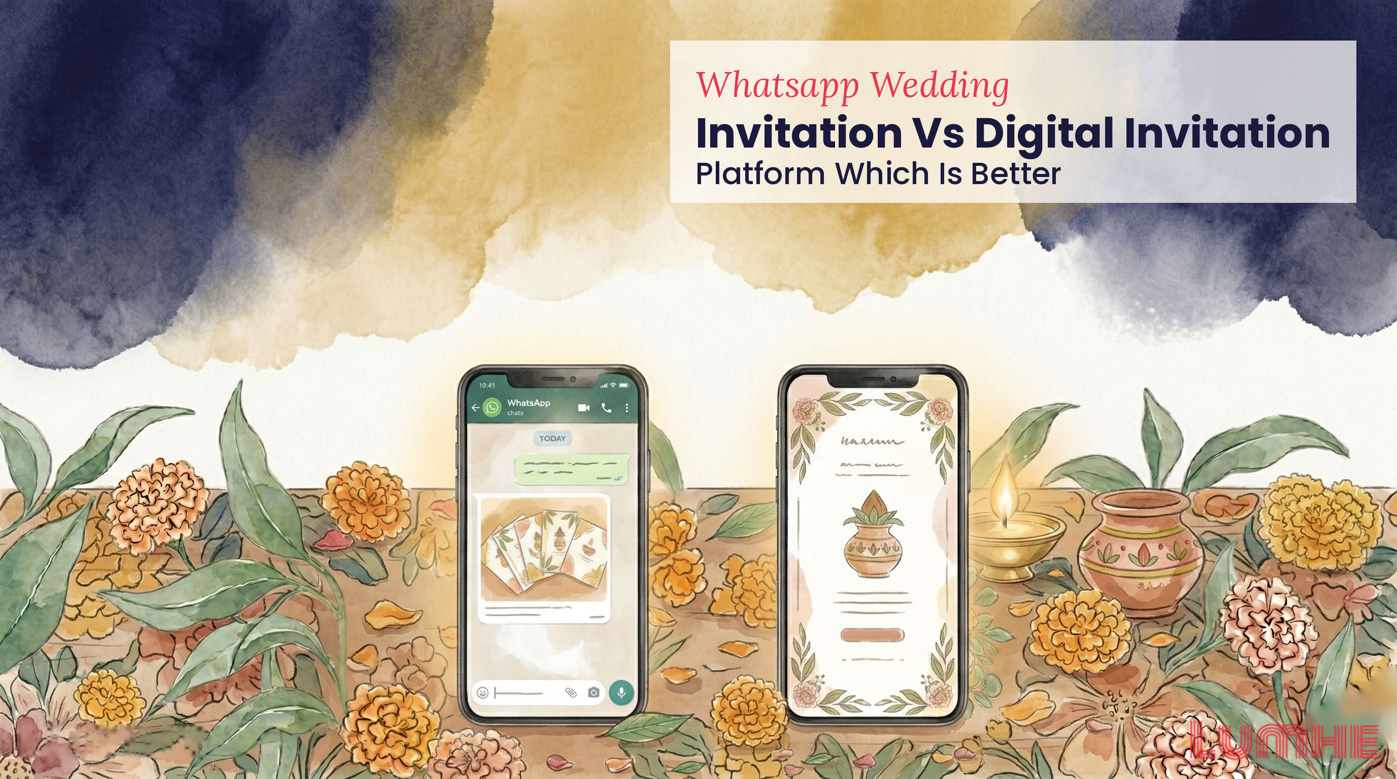 whatsapp wedding invitation vs app — free templates