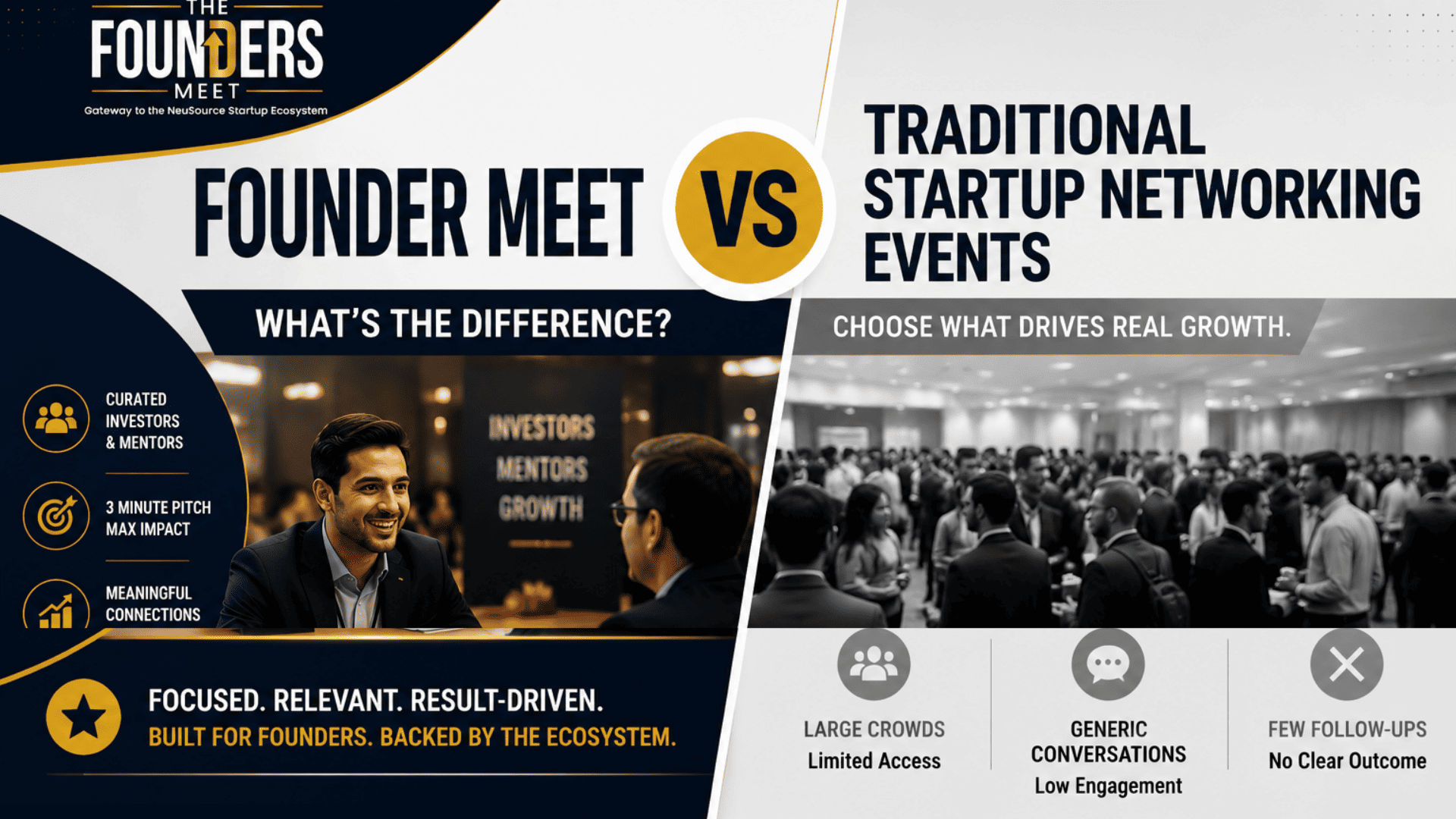 Founder Meet vs Traditional Startup Networking Events