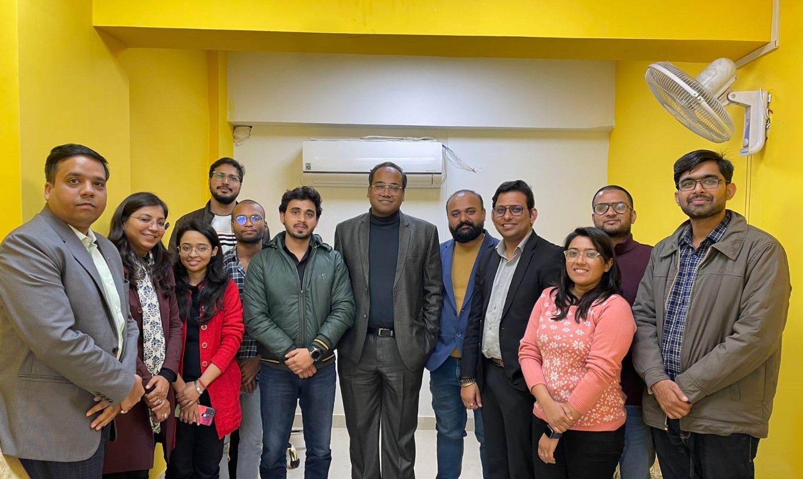 Group photo at startup networking session