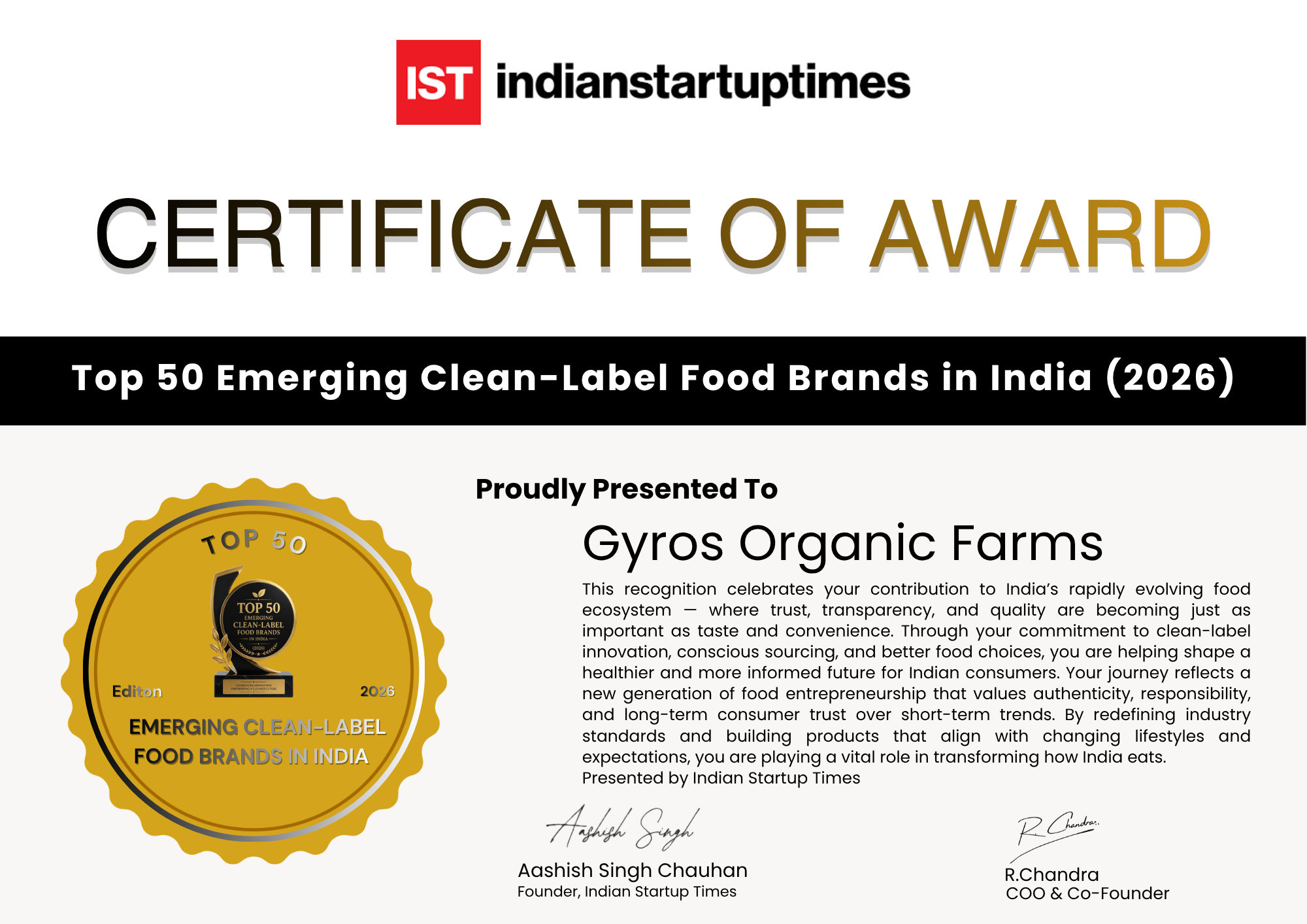 Top 50 Emerging Clean-Label Food Brands in India (2026)
