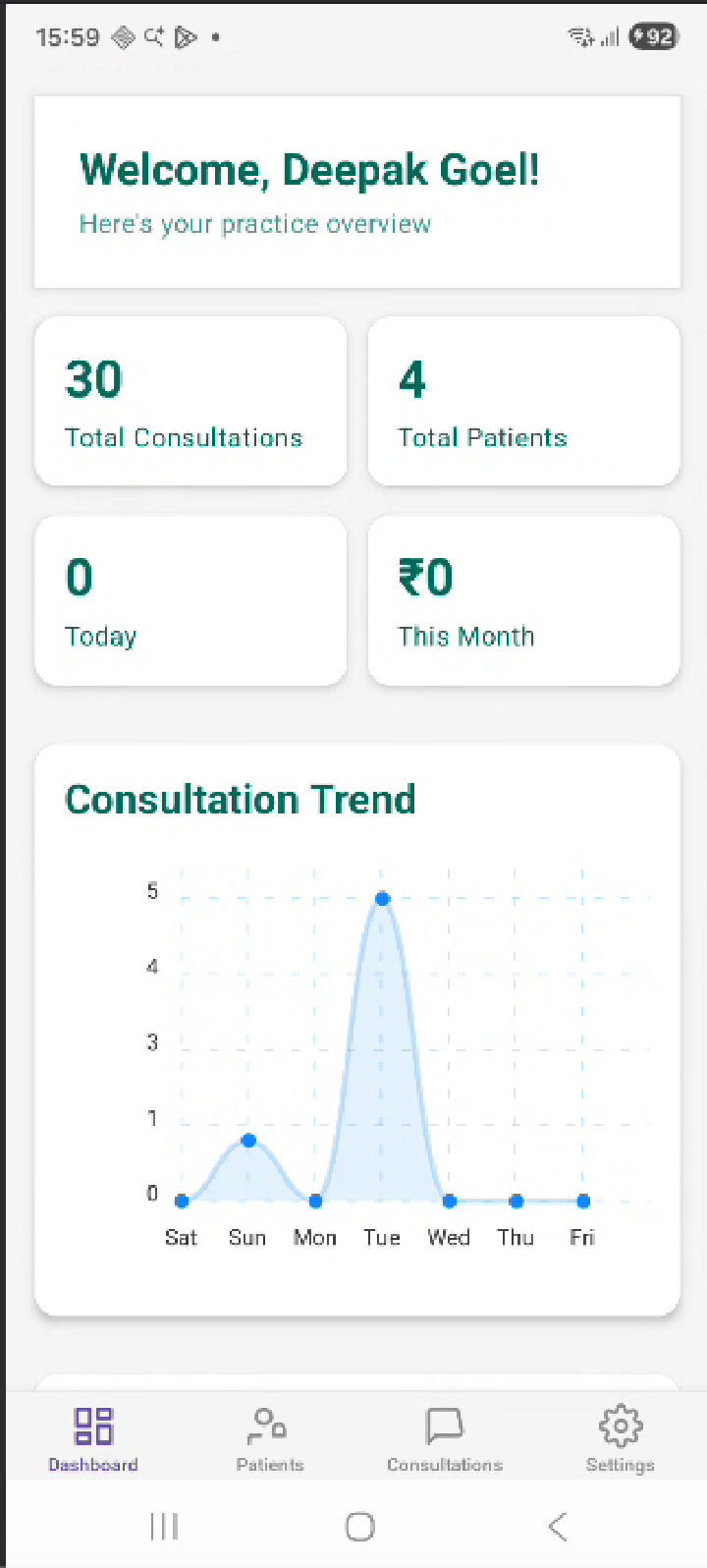 Mobile Scribe Dashboard