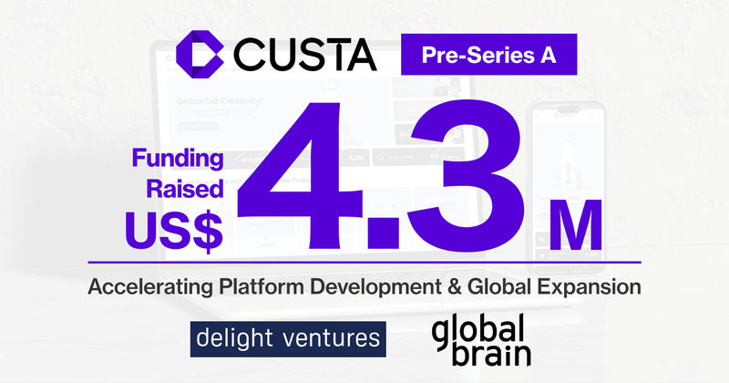Malaysian Startup CUSTA Secures USD 4.3 Million to Scale AI-Powered Customization Platform