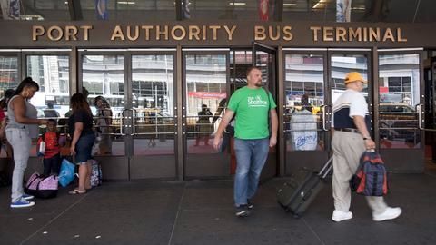 Pipe bomb explosion at New York bus terminal