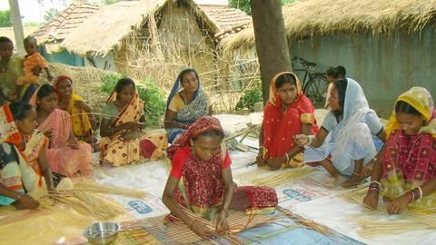 These villagers are building toilets on their own