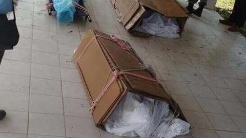 Bodies of martyrs in cardboard boxes triggers controversy