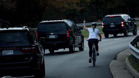 #Her2020: Woman cyclist fired for flipping Trump