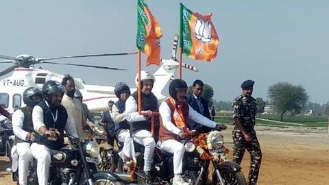 Amit Shah's Jind bike rally Live Updates