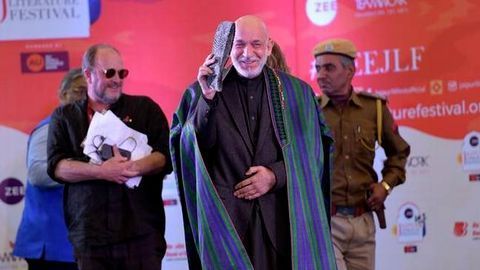 What did Karzai say at Jaipur Literature Festival?