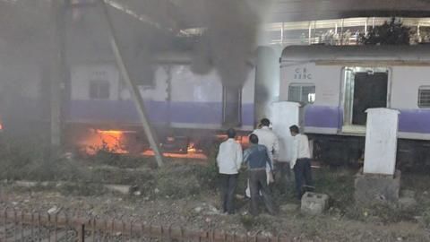 Mumbai local catches fire, no injuries reported