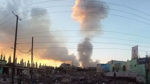 Air Strikes in Yemen's Sanaa
