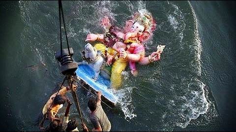 Ganesh idol immersion ceremonies in Maharashtra