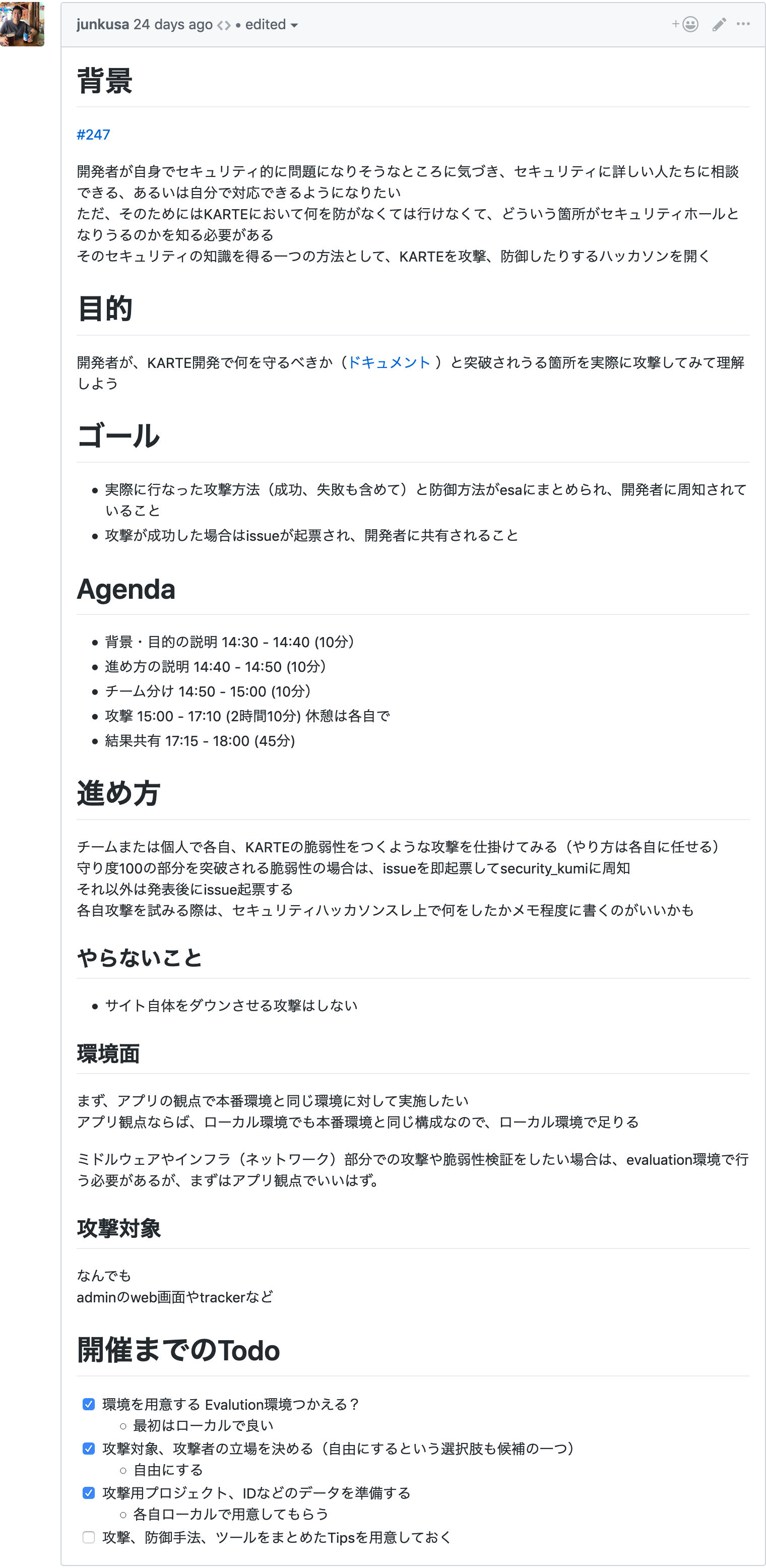 agenda