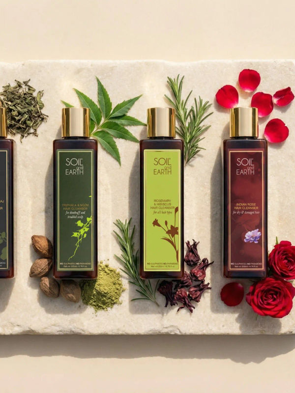 Soil & Earth, product flat-lay oils