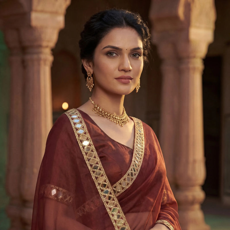 Saree, pallu detail