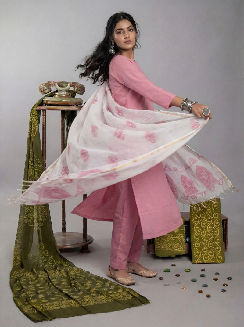 Kurta set, full-length front view