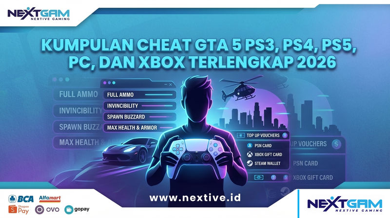 Kumpulan Cheat GTA 5 PS3, PS4, PS5, PC, dan Xbox Terlengkap 2026