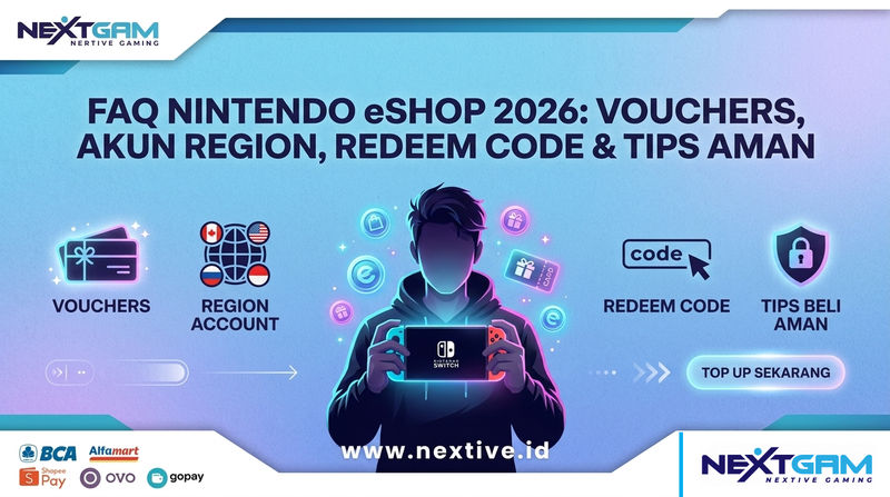 FAQ Nintendo eShop 2026: Panduan Voucher, Region Account, Redeem Code, dan Tips Aman