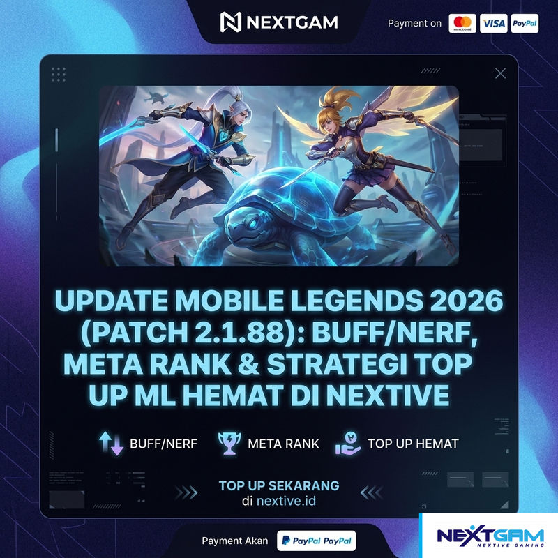 Update Event Mobile Legends Terbaru 2026 (Patch 2.1.88): Hero Buff/Nerf, Meta Rank, dan Strategi Top Up Diamond ML Hemat
