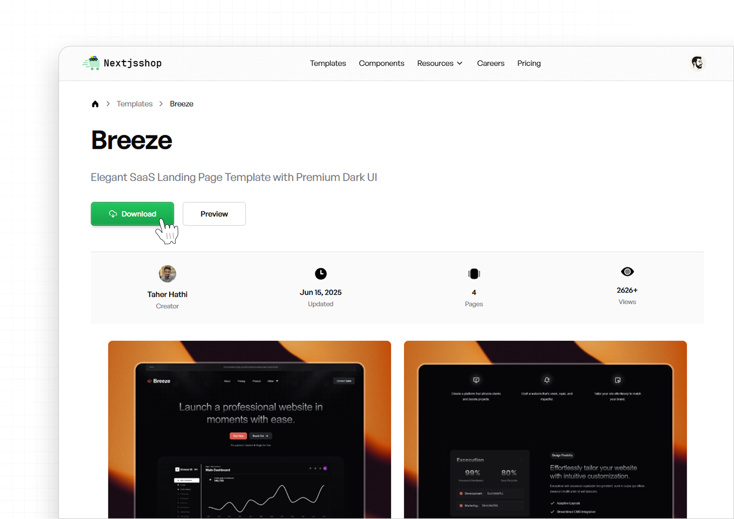 Download Button screenshot