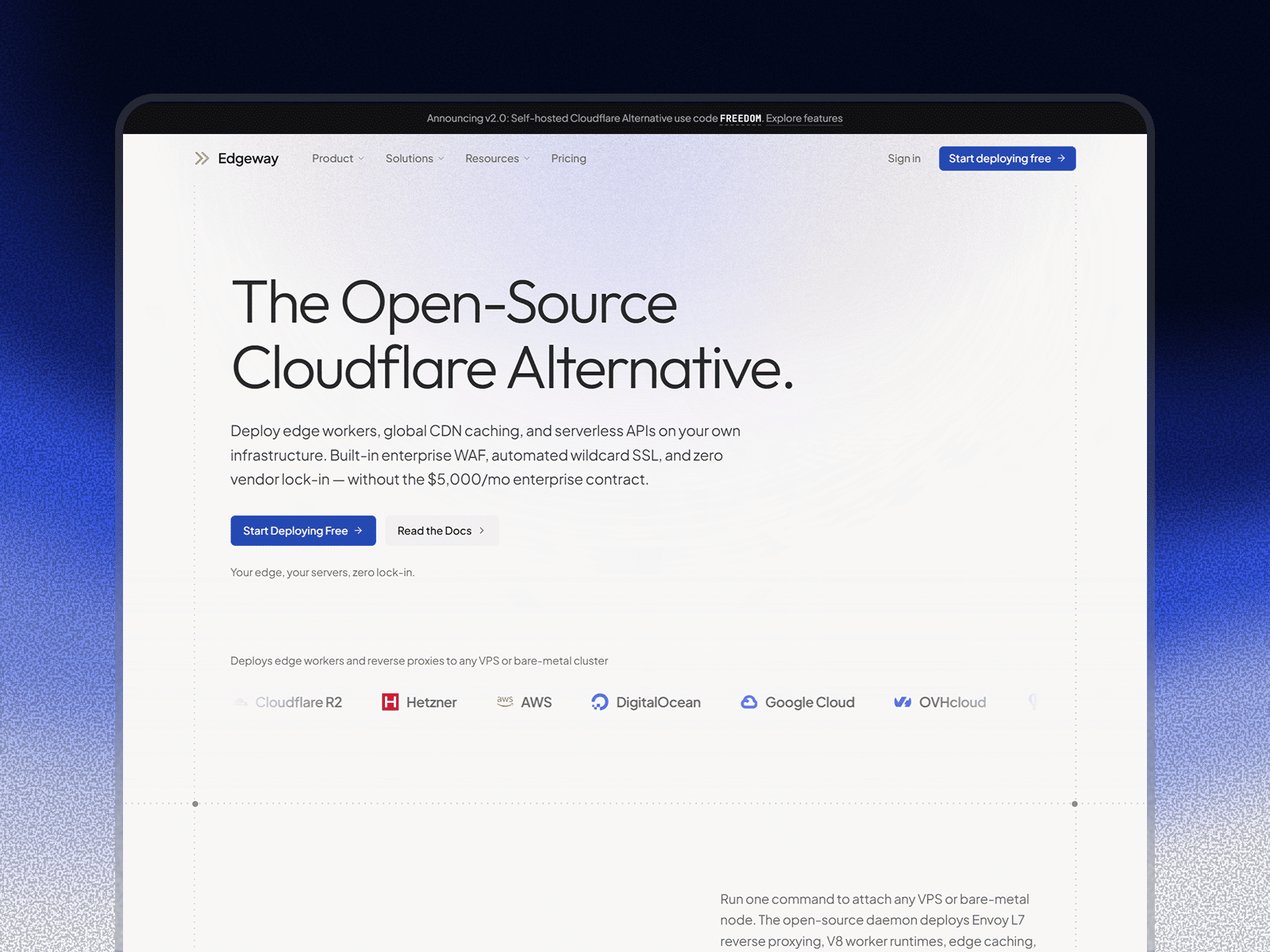 Edgeway - Next.js template preview