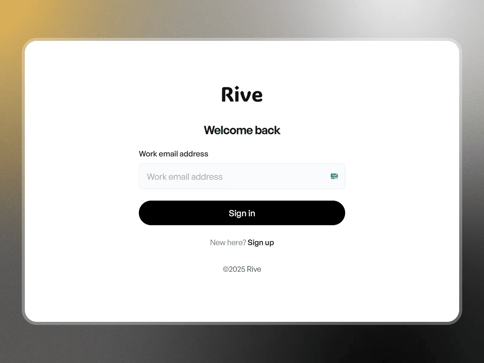 Rive Login Light