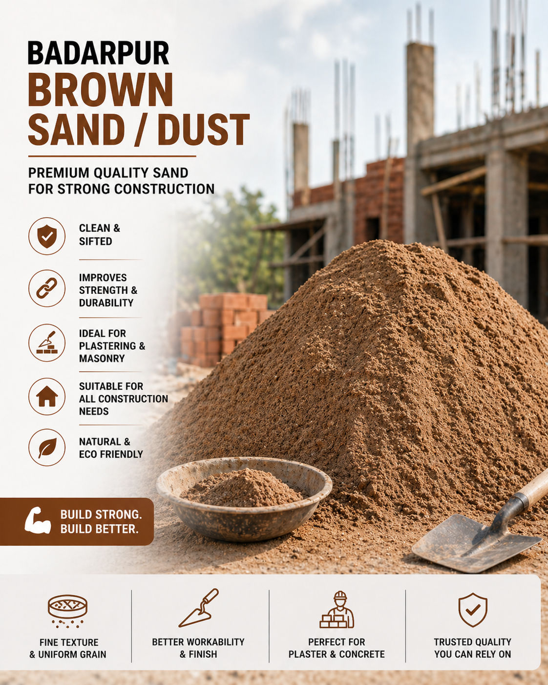 Badarpur Brown Sand / Dust | 2 Ft Bag view 3