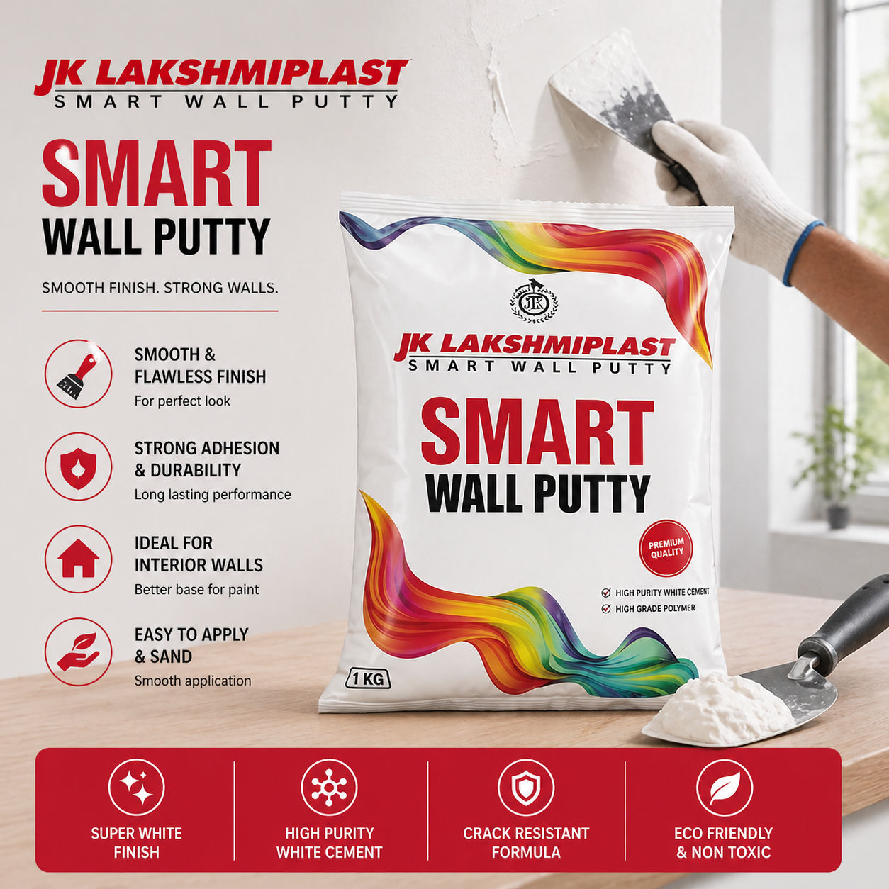 JK Lakshmi Wall Putty – 1kg view 2