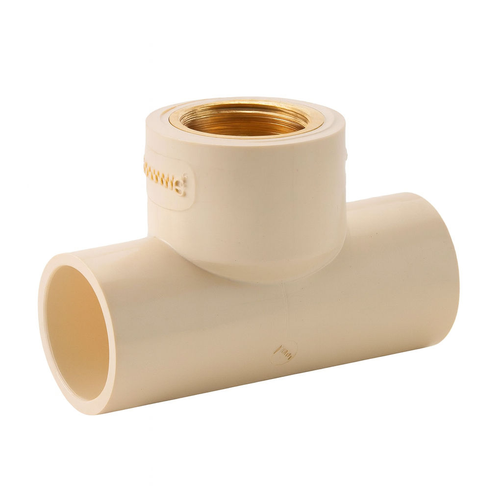 CPVC Brass Tee – Reducing Tee | 3/4 x 1/2 inch