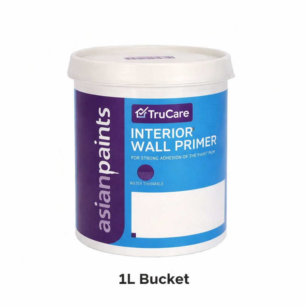 Asian Paints TruCare Interior Wall Primer – White, 1 L