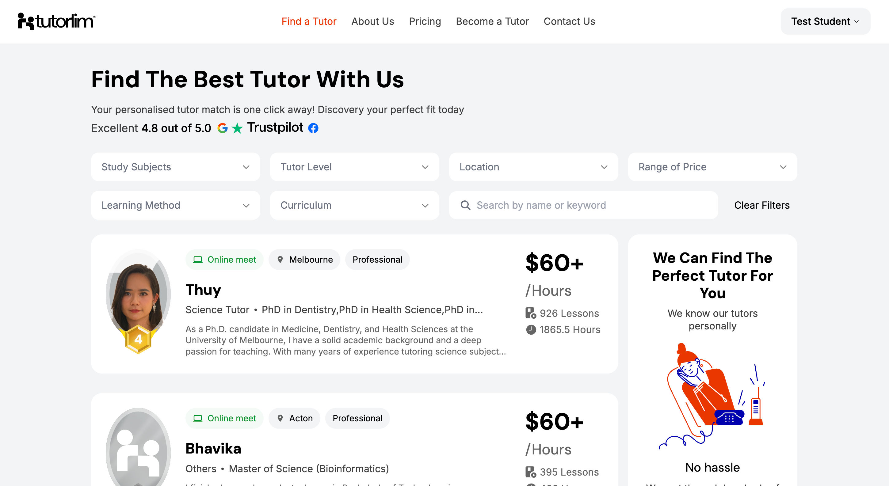Tutor Lim (Next.js) screenshot 3