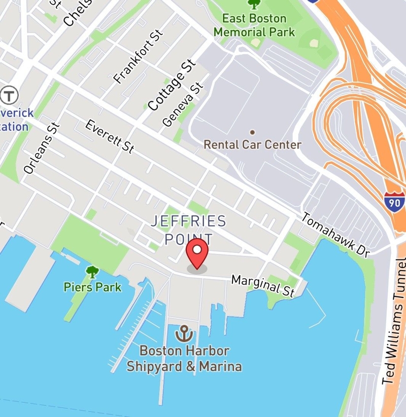 Map of 256 Marginal St #32, East Boston, MA 02128, United States