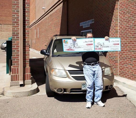 “Joe B” with his winning checks.