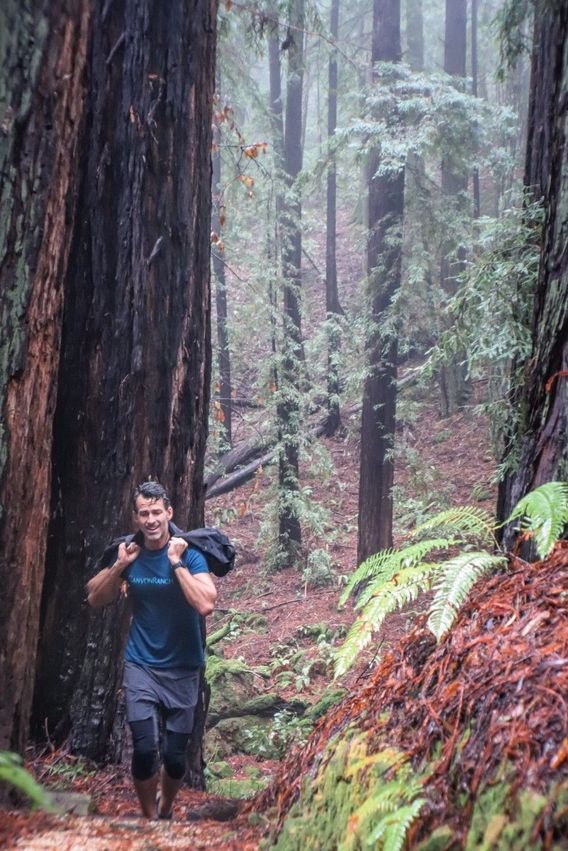 Testing physical limits on a fitness course.