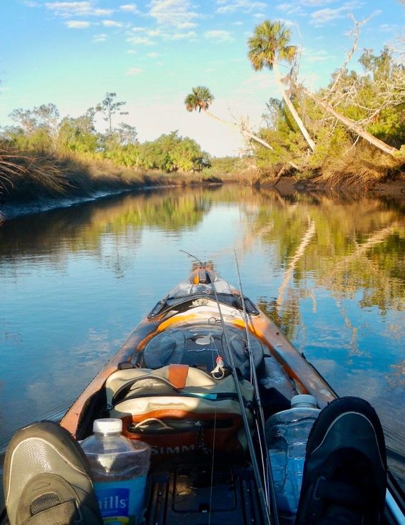 The campsites are roughly 10 miles apart. One is on the Econfina River, pictured here.