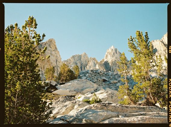 FRAME 11 — Backcountry time! Nothing like high alpine scenes. I loved the way the trees framed the towering peaks.