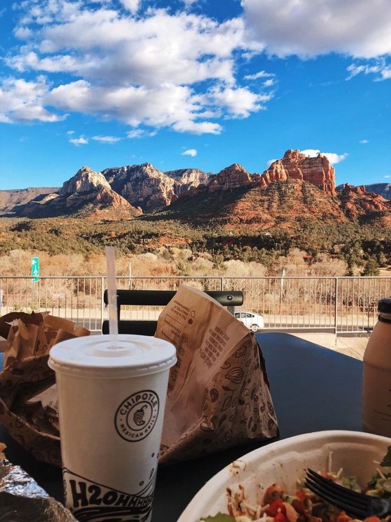 Chipotle lunch with a view!