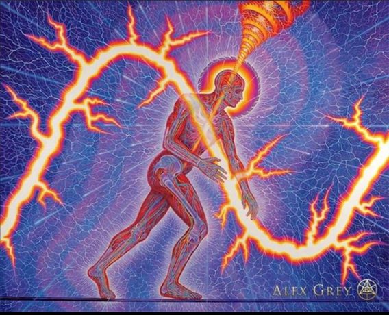 'Lightworker' (2012), oil on linen, by Alex Grey.