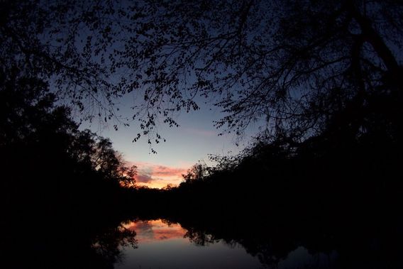 Night falls on the Suwannee River.