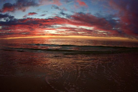 Sun rise over the Gulf of Mexico from St. George Island.