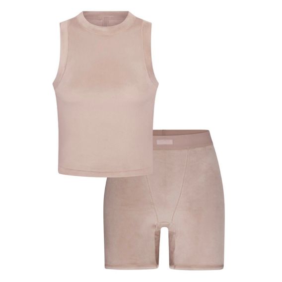 Skims Velour Bike Short and Tank