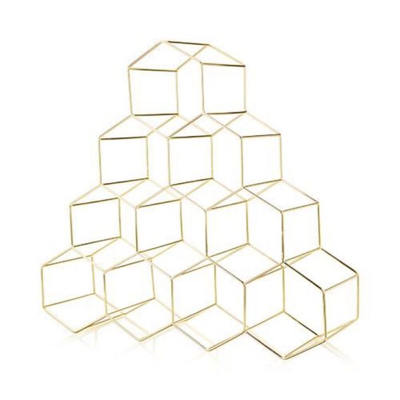 Gold Geo Wine Rack - 25% off with code BLACK