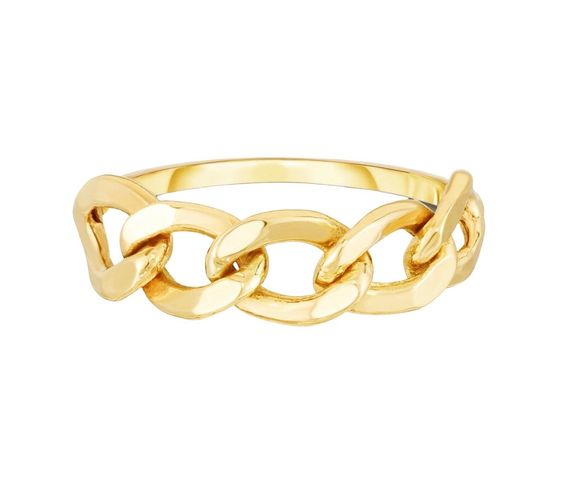 Gold Curb Chain Ring - 25% off