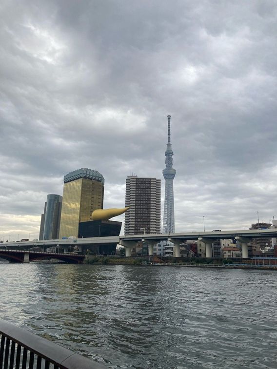 Tokyo sky tree and Asahi beer building 