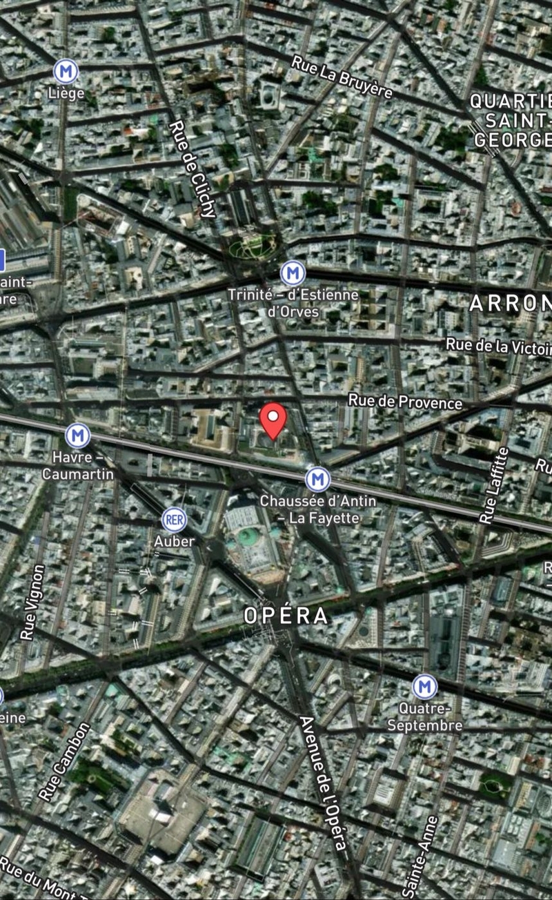 Map of 40 Boulevard Haussmann, 75009 Paris, France