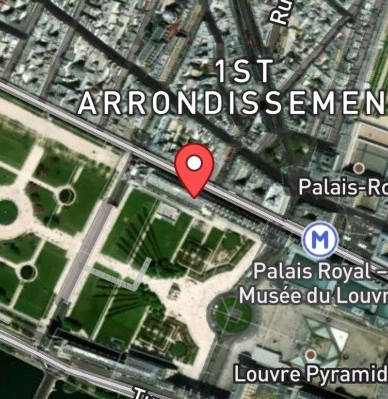 Map of 107 Rue de Rivoli, 75001 Paris, France