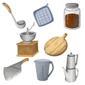 Rustic Kitchenware Illustrations 4 Jpg Scaled