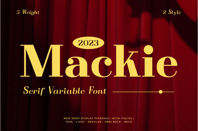 Mackie: Our latest variable font. Available at typefactory.co/mackie