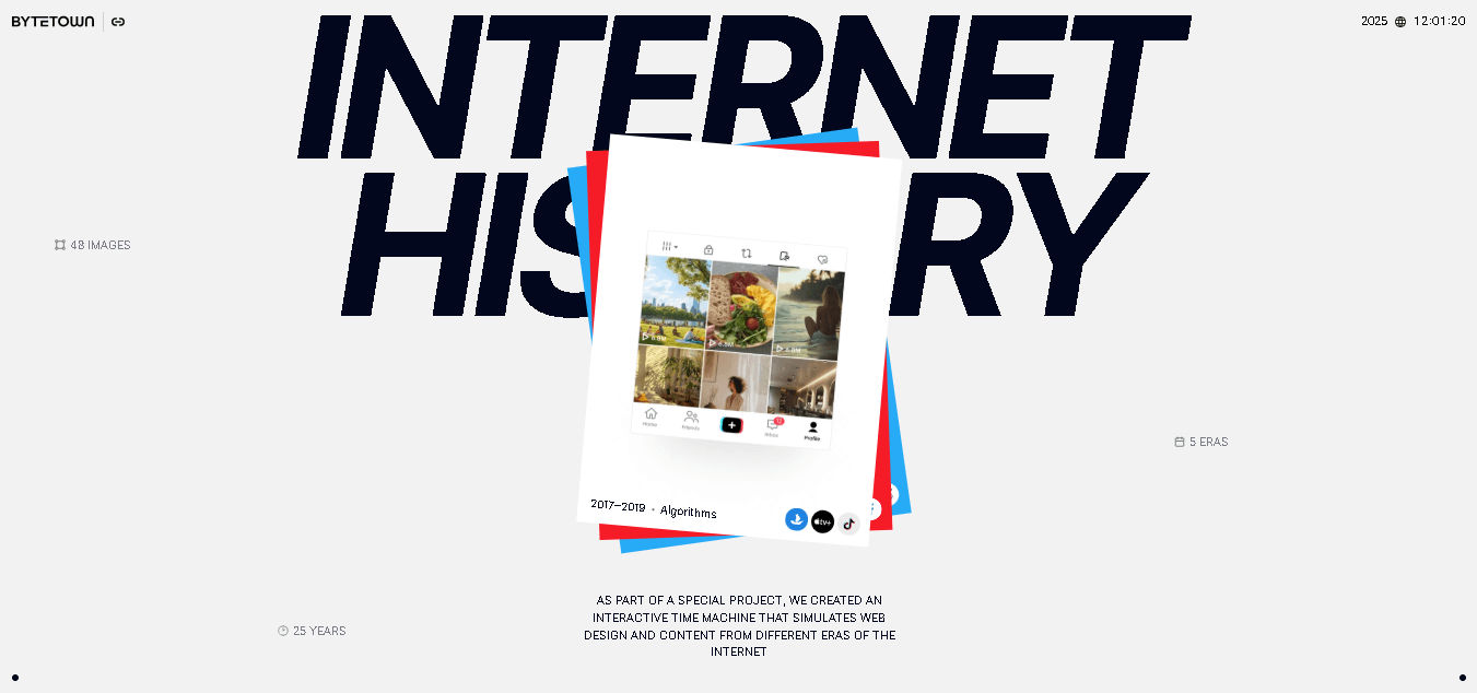 Experimental Website Design in Internet History