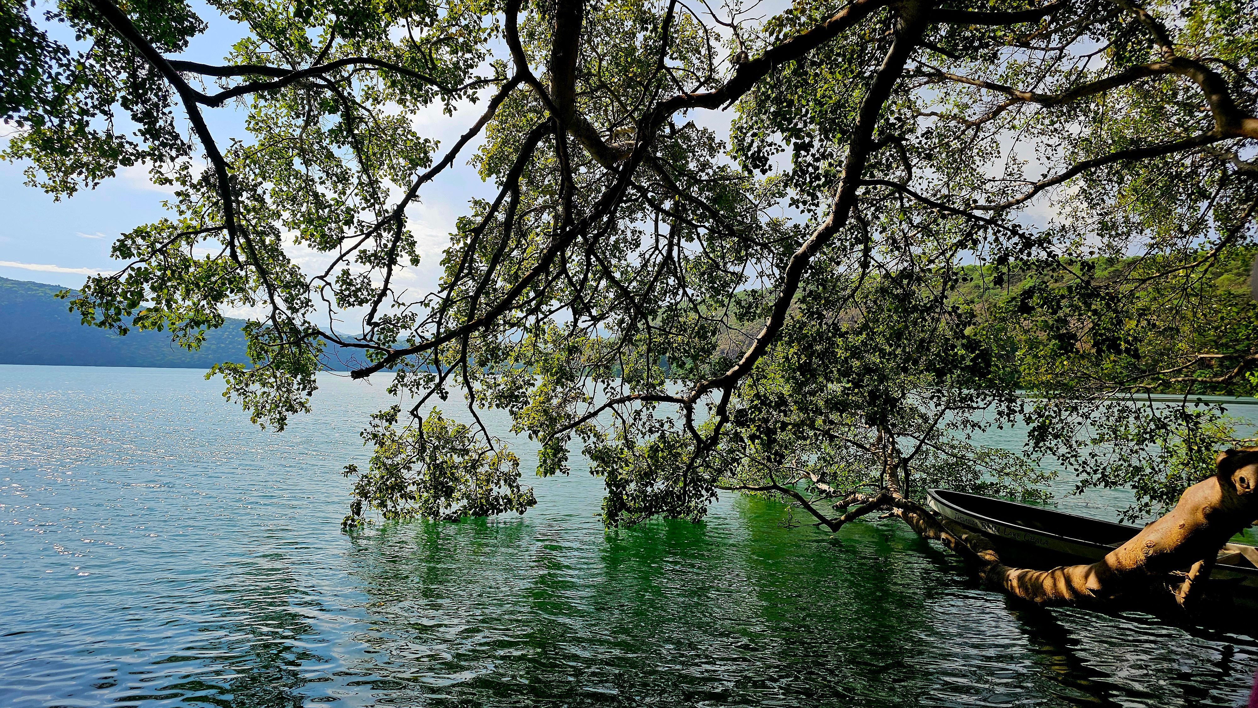 Turquoise waters of Lake Chala