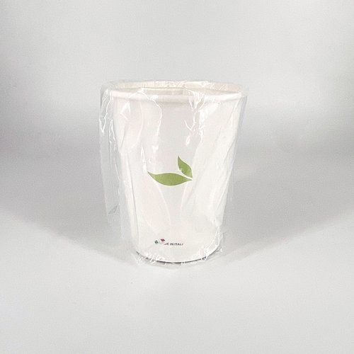 Bicchiere in Cartoncino Bianco Biodegradabile e Compostabile 230 ml Imbustato Generico